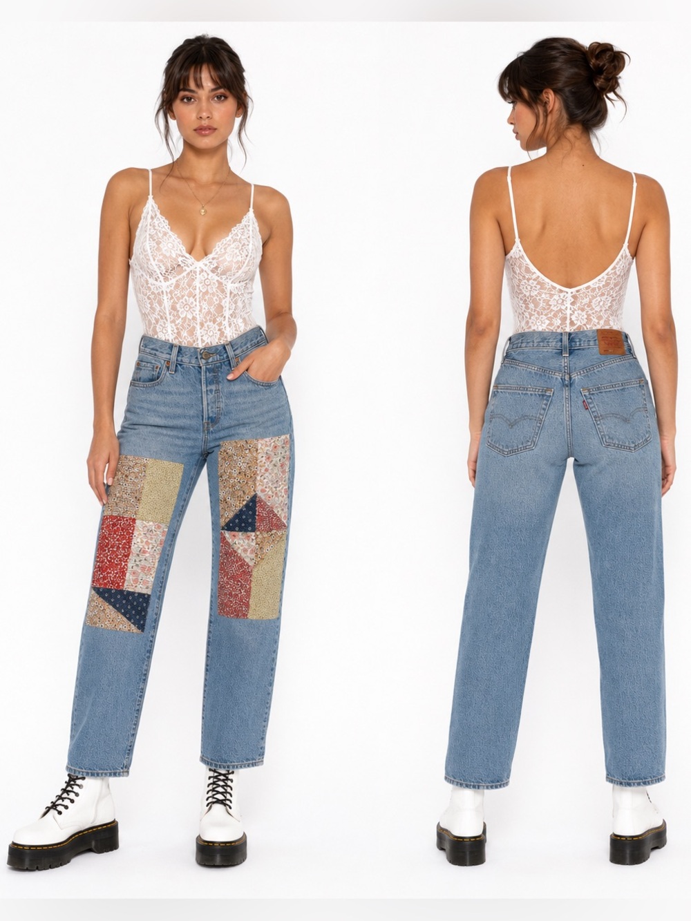 Levi’s 501 150th Anniversary Edition Patchwork Jeans Womens SZ W25 L32 Skater